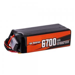 6S Lipo Battery 6700mAh 22.2V 100C with XT60 Plug